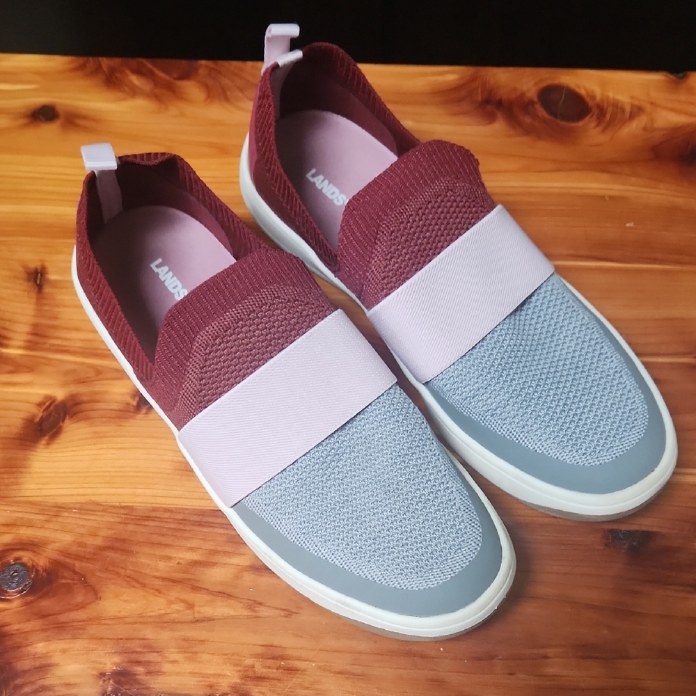 Lands' End Women's Sneakers in Burgundy and Gray - Like new, barely worn - Picture 8 of 9